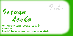 istvan lesko business card