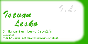 istvan lesko business card